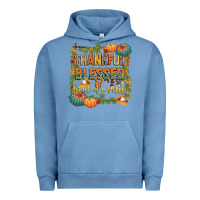 Pigment Pebble Blue thankful blessed and kind of a mess Urban Hoodie - CowGirlArtShop