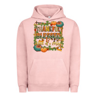 Pigment Salmon thankful blessed and kind of a mess Urban Hoodie - CowGirlArtShop