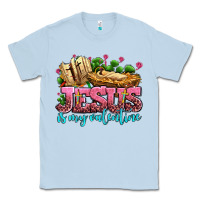 Dusty Blue jesus is my valentine Classic Tee - AdoDesignShop