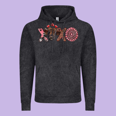 Xoxo Calf And Gemstone Vintage Hoodie Designed By Ranaportraitstore