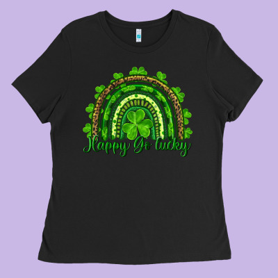 Ladies Tee st. patricks day happy go lucky