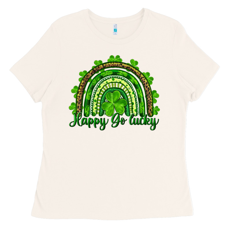 St. Patricks Day Happy Go Lucky Ladies Tee by RanaPortraitStore | Teevron