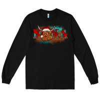 Black christmas nana highland cow Long Sleeve Tee - BarkalooDesign