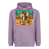 Lavender Western Fall Heifer Heavyweight Hoodie - LillyAllenDesigns