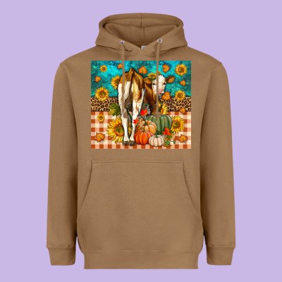 Western Fall Heifer Heavyweight Hoodie Designed By Lillyallendesigns