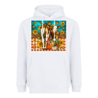 White Western Fall Heifer Heavyweight Hoodie - LillyAllenDesigns