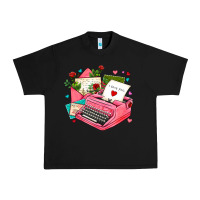 Black pink typewriter and letters Urban Heavy Tee - AdoDesignShop