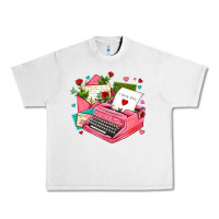 Lunar Rock pink typewriter and letters Urban Heavy Tee - AdoDesignShop