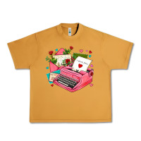 Peanut Butter pink typewriter and letters Urban Heavy Tee - AdoDesignShop