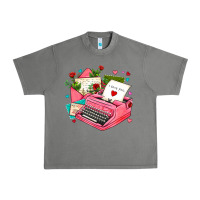 Tornado pink typewriter and letters Urban Heavy Tee - AdoDesignShop