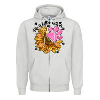 Dove Grey life is better with dogs Zipper Hoodie - NancyCooperArtShop