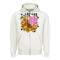 Oatmeal Heather life is better with dogs Zipper Hoodie - NancyCooperArtShop