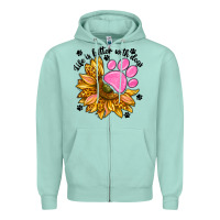 Seafoam life is better with dogs Zipper Hoodie - NancyCooperArtShop