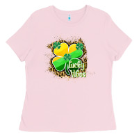 Bubblegum Pink lucky vibes Ladies Tee - RanaPortraitStore