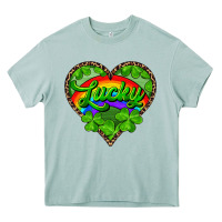 Arona lucky heart with leopard Heavy Core Tee - RanaPortraitStore