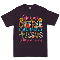 Plum give me coffee to get me started and jesus to keep Premium Tee - Zillion Design Studio