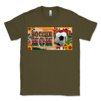 Army Green soccer mom with ball and sunflower cactus serape licanse plate Classic Tee - Artiststas