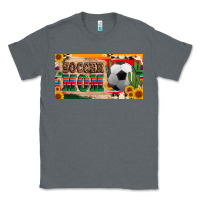 Charcoal Heather soccer mom with ball and sunflower cactus serape licanse plate Classic Tee - Artiststas
