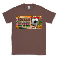 Chestnut soccer mom with ball and sunflower cactus serape licanse plate Classic Tee - Artiststas