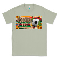 Matcha soccer mom with ball and sunflower cactus serape licanse plate Classic Tee - Artiststas
