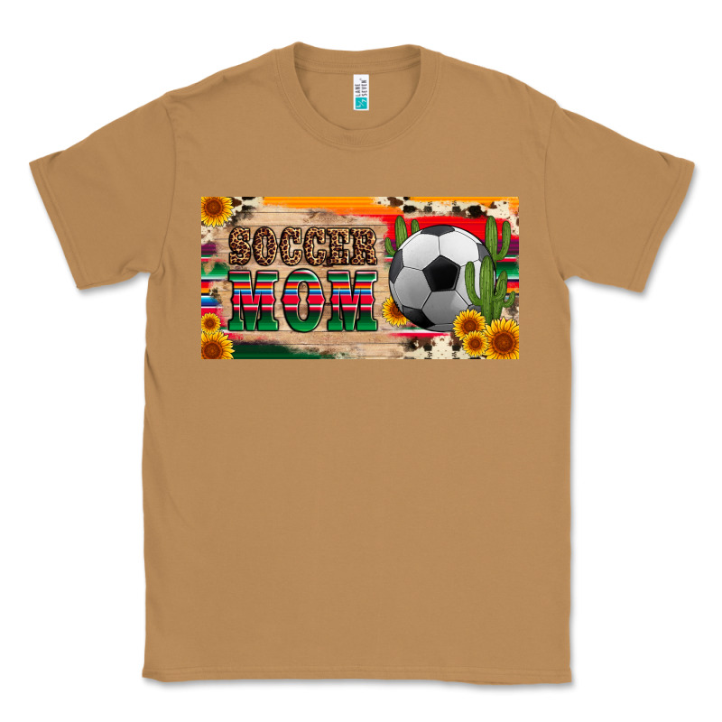 Soccer Mom With Ball And Sunflower Cactus Serape Licanse Plate Classic Tee by Artiststas | Teevron