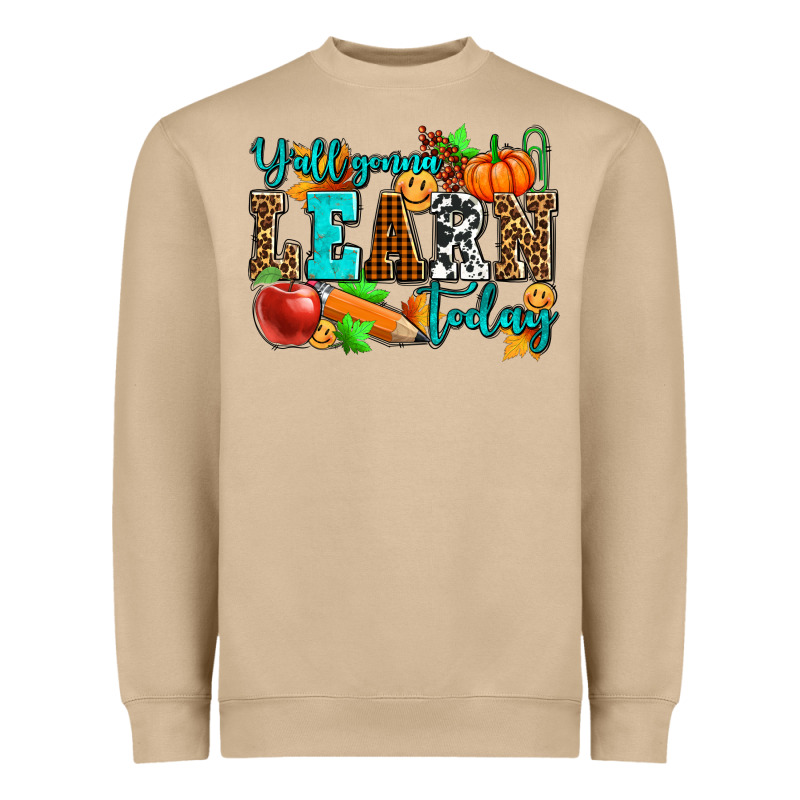 Y'all Gonna Learn Today Pumpkin And Pen Heavyweight Sweatshirt by AdoDesignShop | Teevron