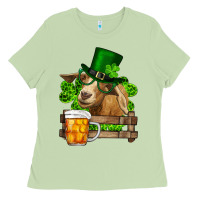 Matcha st. patricks day goat and beer Ladies Tee - RanaPortraitStore