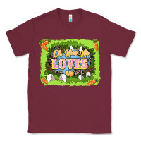 Burgundy Oh how he loves us Easter Day Classic Tee - LillyAllenDesigns