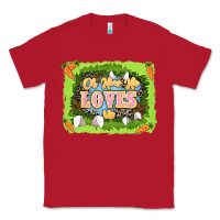 Red Oh how he loves us Easter Day Classic Tee - LillyAllenDesigns