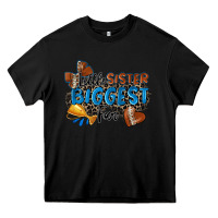 Black little sister biggest fan football Heavy Core Tee - Zillion Design Studio