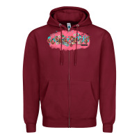 Burgundy cosmetologist Zipper Hoodie - NancyCooperArtShop
