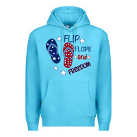 Ocean Blue Flip Flops and Freedom Premium Hoodie - Bettercallsaul