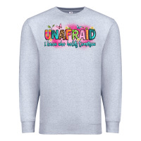 Heather Grey unafraid i know who holds tomorrow Premium Sweatshirt - Artiststas