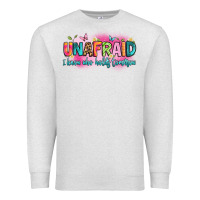 Oatmeal Heather unafraid i know who holds tomorrow Premium Sweatshirt - Artiststas