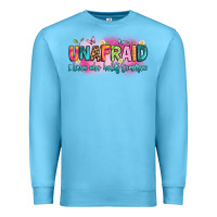 Ocean Blue unafraid i know who holds tomorrow Premium Sweatshirt - Artiststas