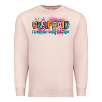 Pale Pink unafraid i know who holds tomorrow Premium Sweatshirt - Artiststas