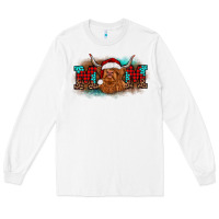 White christmas mom highland cow Long Sleeve Tee - BarkalooDesign