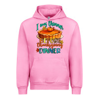 Fuchsia Pink i was thinner before thanksgiving dinner Urban Hoodie - CowGirlArtShop
