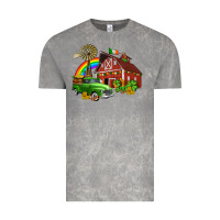 Cloud Rock barn st patricks with truck and shamrocks Vintage Tee - AdoDesignShop