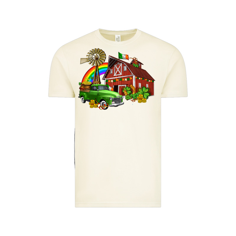 Barn St Patricks With Truck And Shamrocks Vintage Tee by AdoDesignShop | Teevron