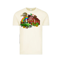 Vintage Arctic barn st patricks with truck and shamrocks Vintage Tee - AdoDesignShop