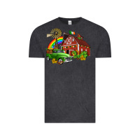 Vintage Black barn st patricks with truck and shamrocks Vintage Tee - AdoDesignShop