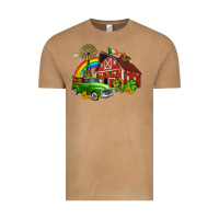 Vintage Camel barn st patricks with truck and shamrocks Vintage Tee - AdoDesignShop