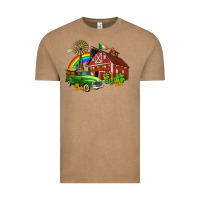 Vintage Coffee barn st patricks with truck and shamrocks Vintage Tee - AdoDesignShop
