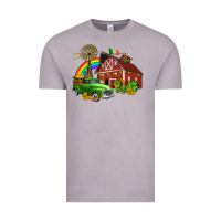 Vintage Zinc barn st patricks with truck and shamrocks Vintage Tee - AdoDesignShop