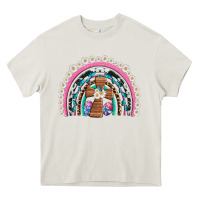 Cream easter cross daisy egg rainbow Heavy Core Tee - Artiststas