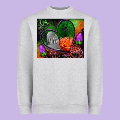 Halloween Heart Mouse Pad Heavyweight Sweatshirt Designed By Bundleandbundleshop
