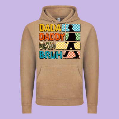 Dada Daddy Dad Bruh Vintage Hoodie Designed By Adodesignshop