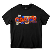 Black basketball coach Heavy Core Tee - texasbilliewilder