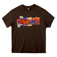 Chocolate Brown basketball coach Heavy Core Tee - texasbilliewilder